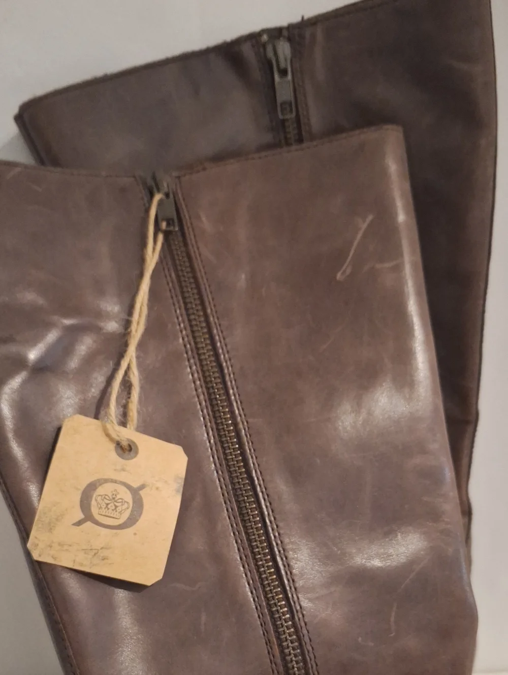 Born Harding Brown Leather Knee-High Boots - Classic Riding Style
